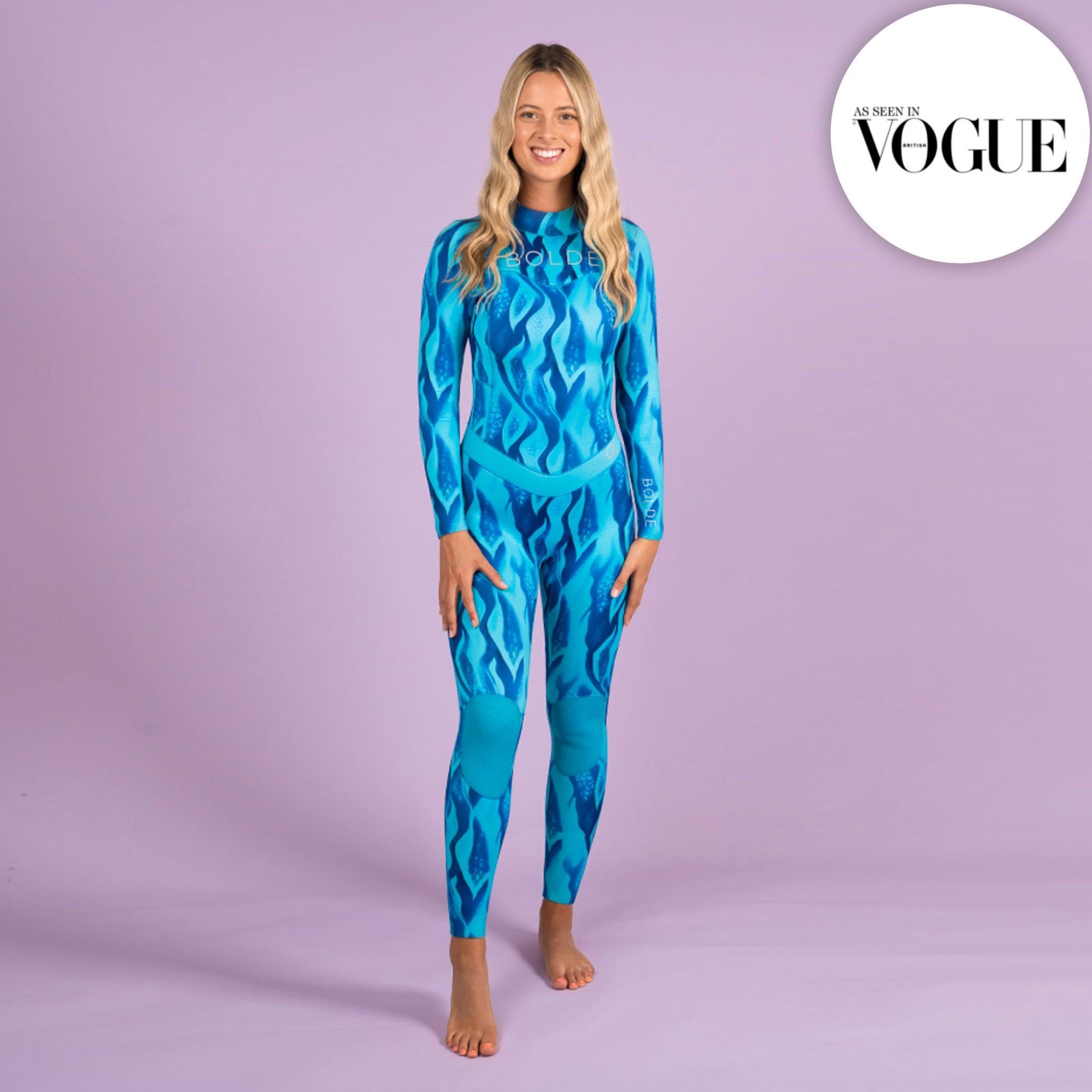 womens wetsuit steamer 3mm blue