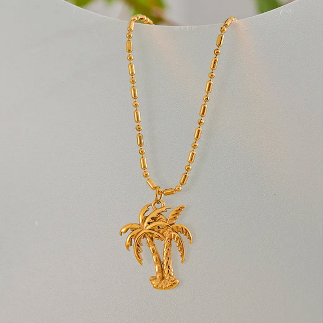 Gold Palm Tree Necklace