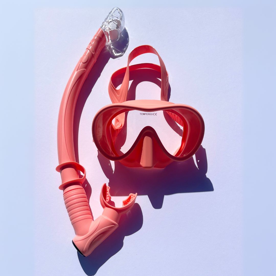 BOLDE coral Mask and dry snorkel set