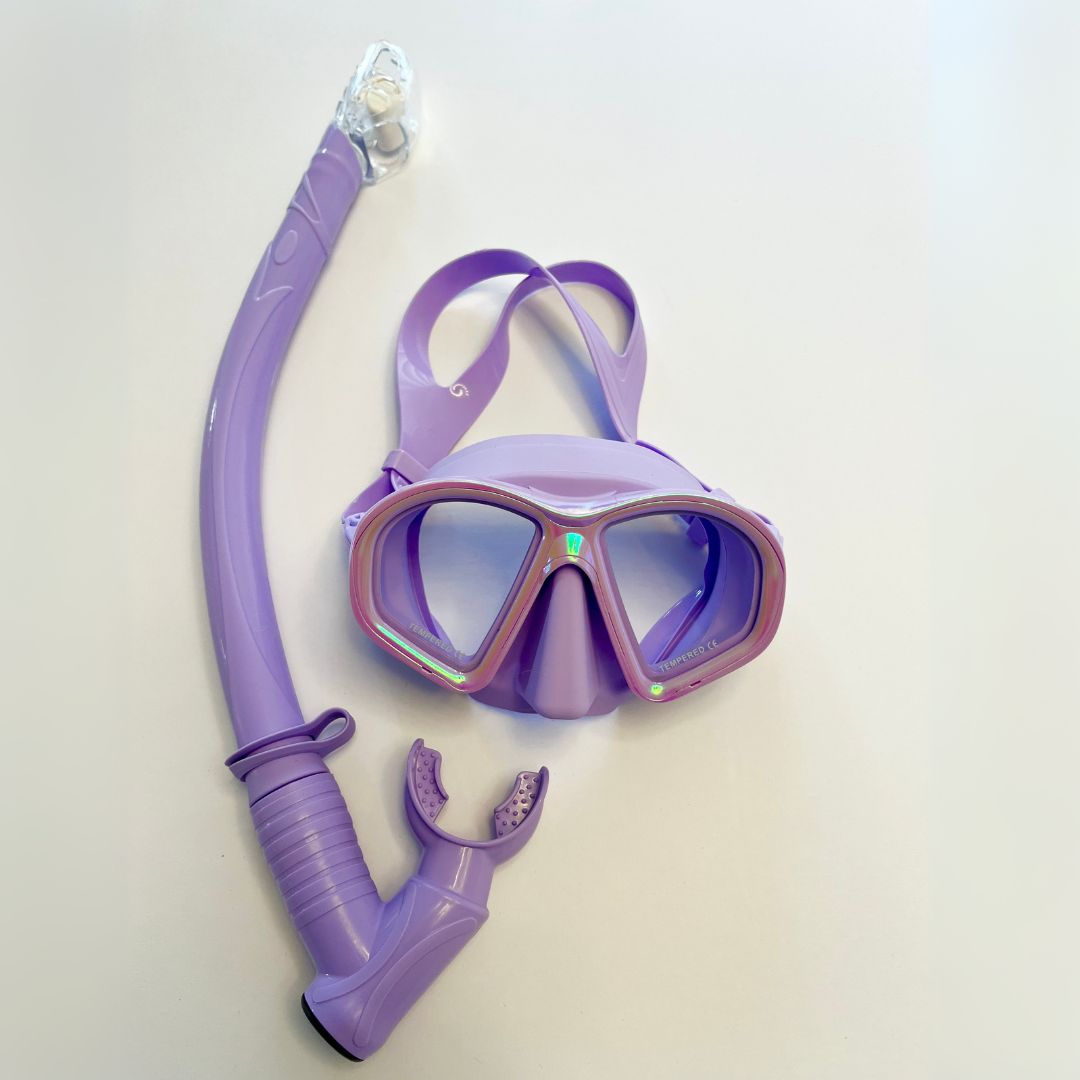 Double Lens Soft Silicone Mask + Dry Snorkel