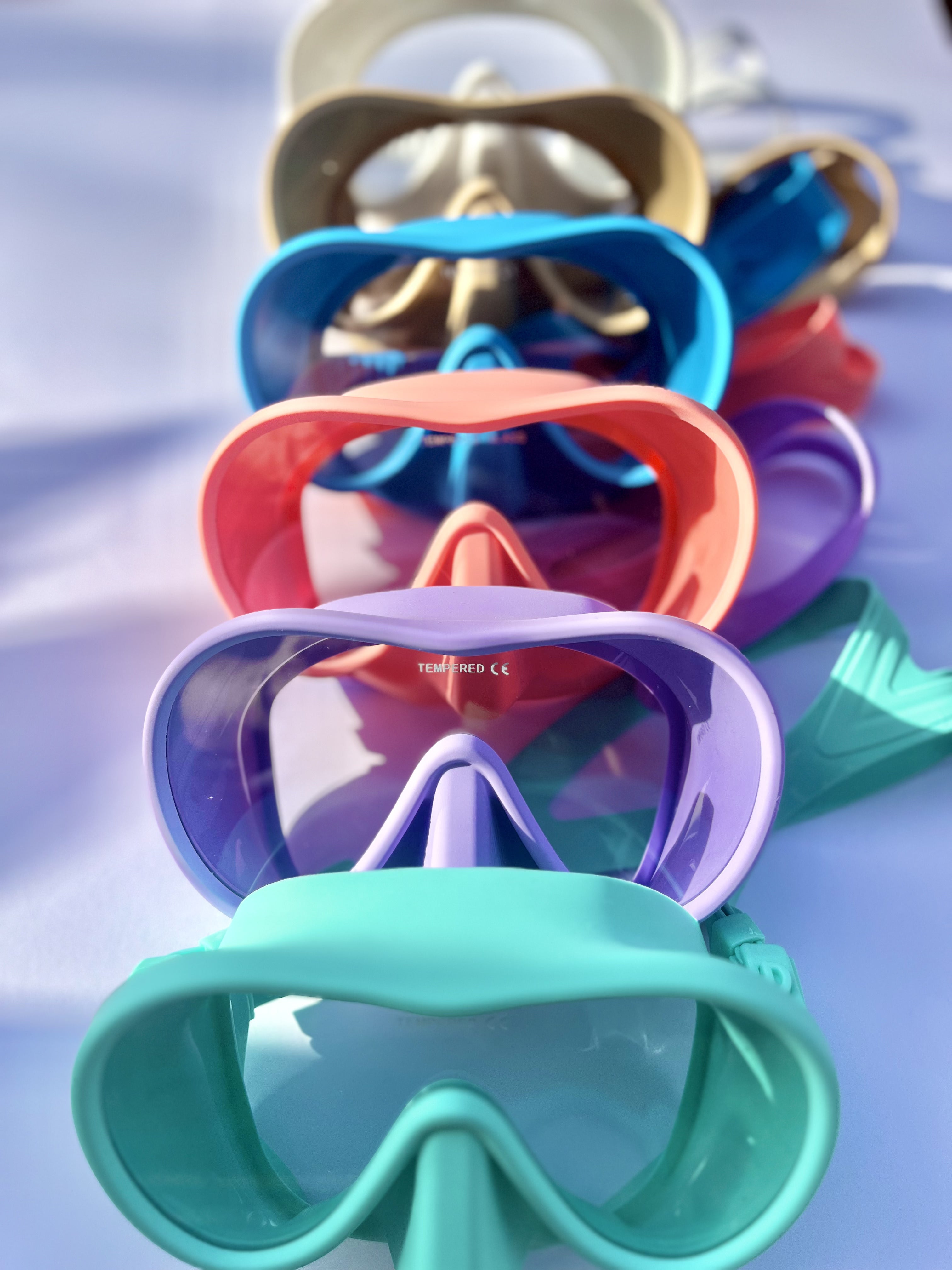 silicone dive and snorkel masks