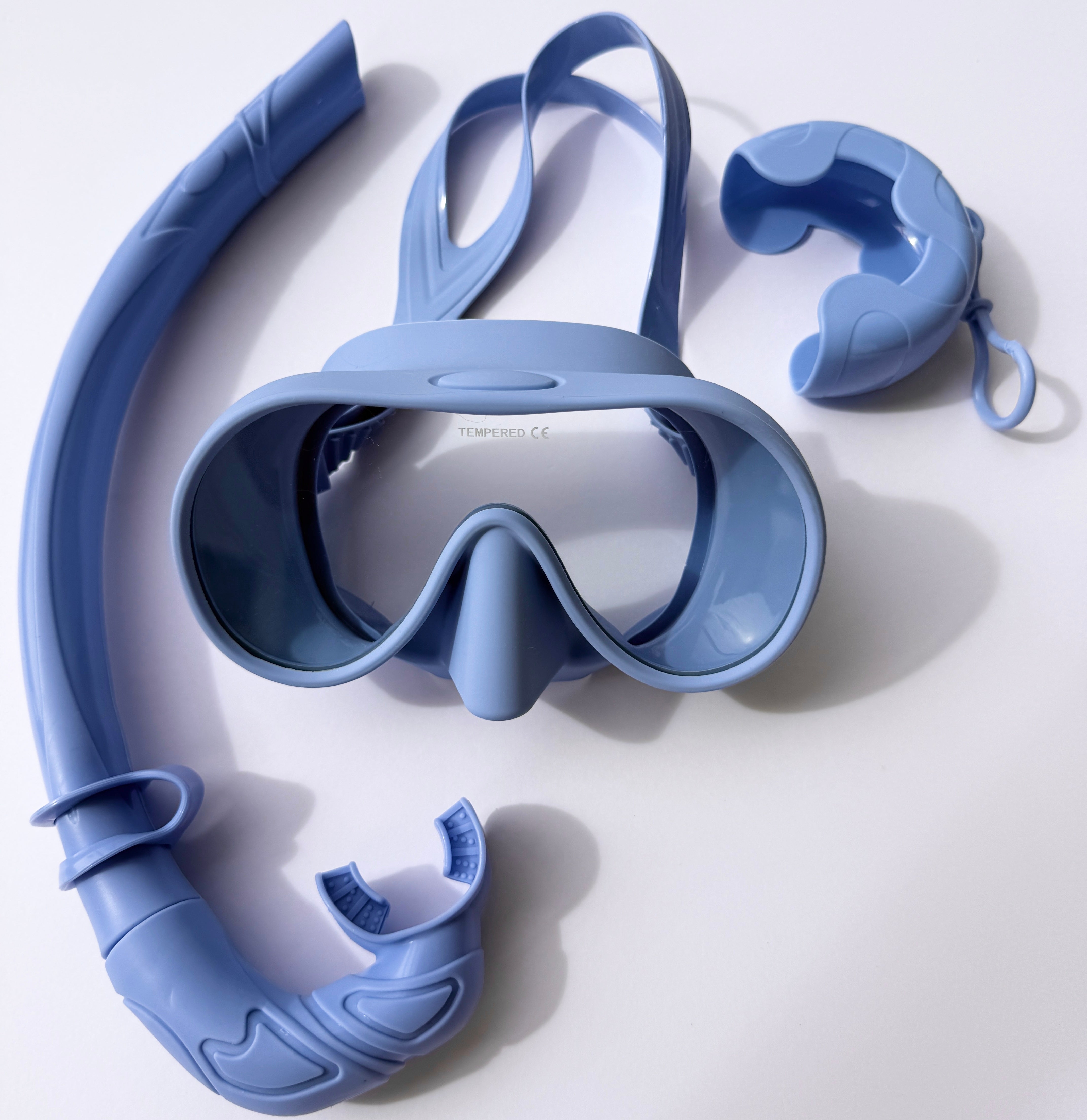 BOLDE ligh blue diving mask and snorkel set