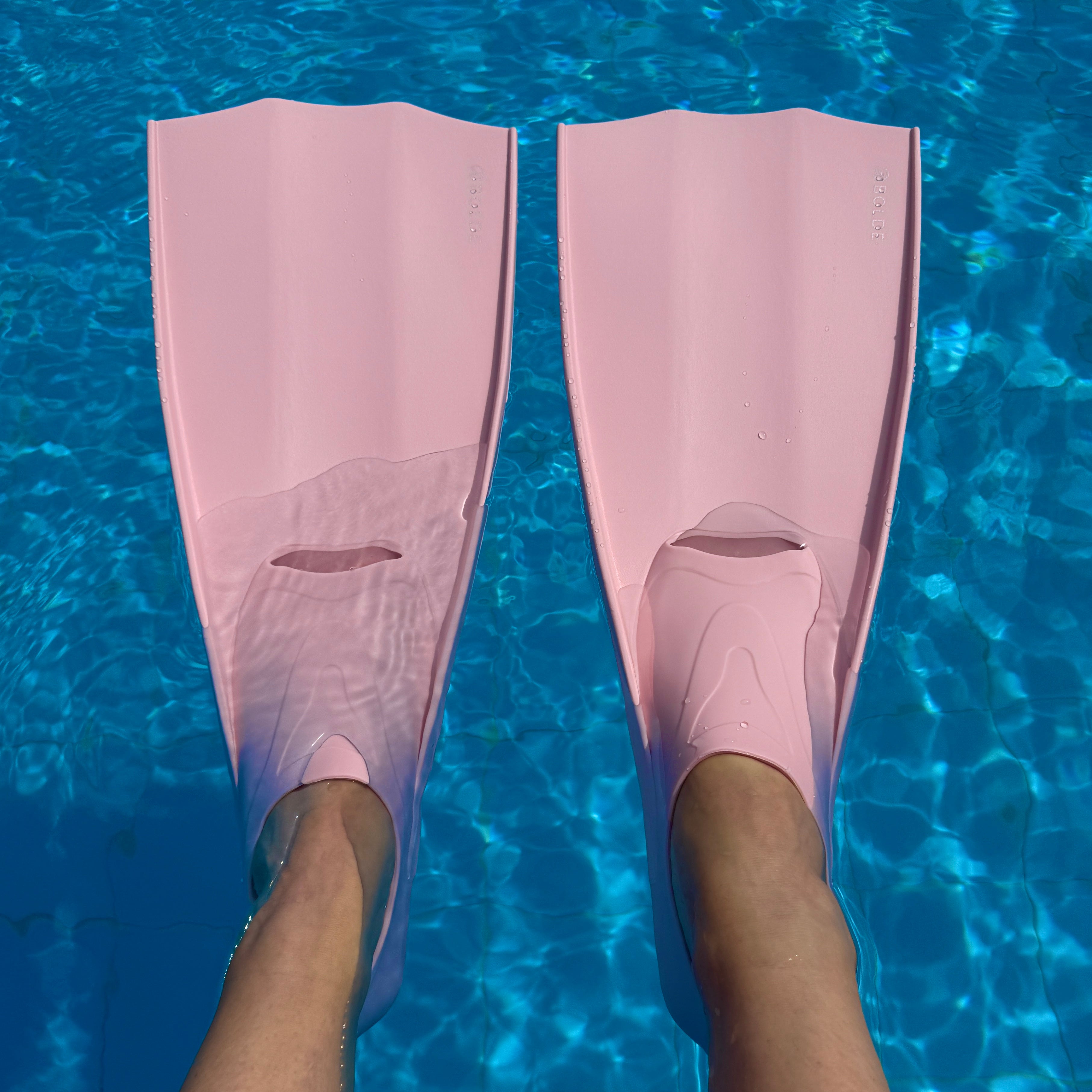 BOLDE Pastel pink dive and snorkel fins