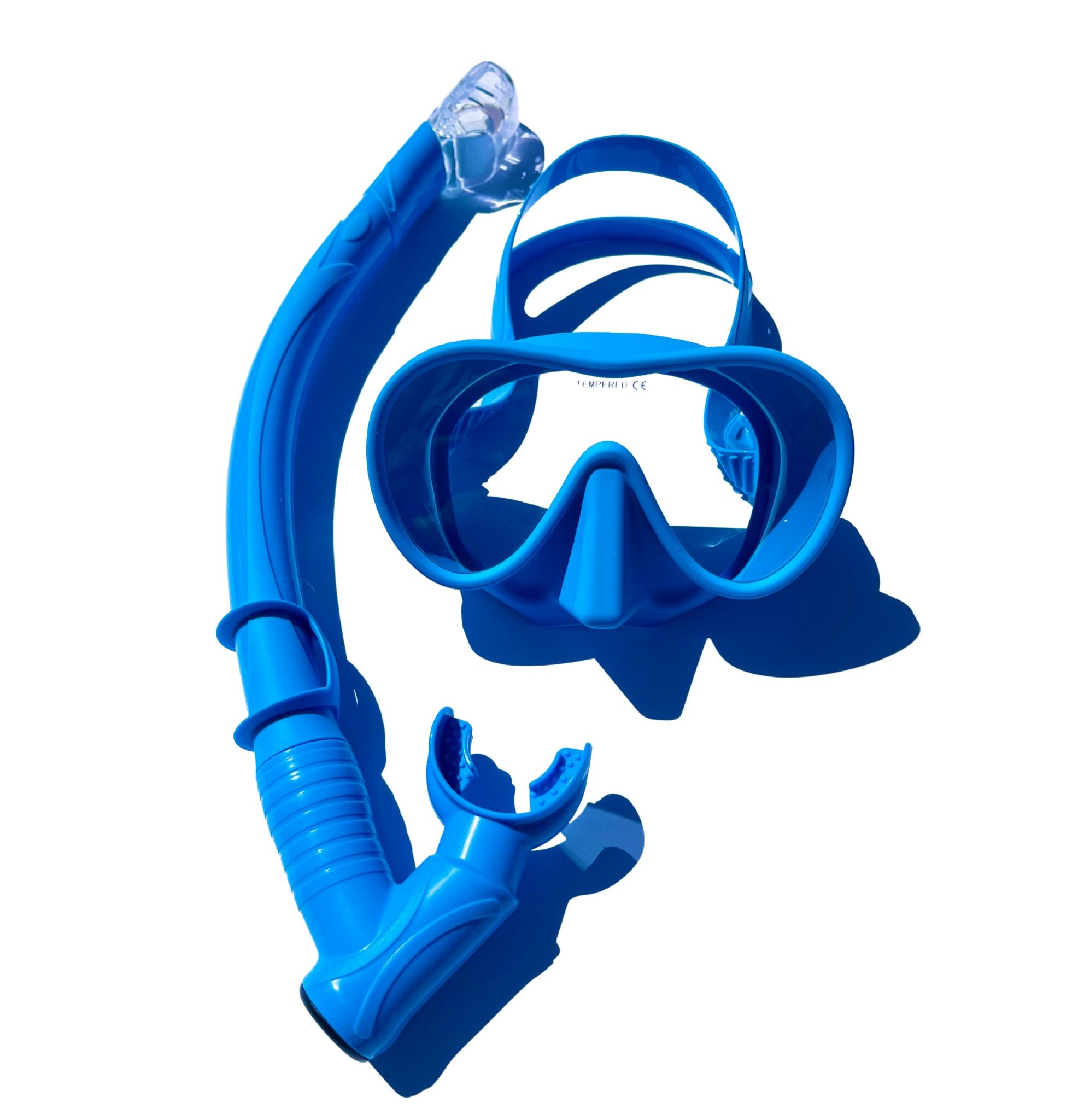 BOLDE blue diving mask and snorkel set