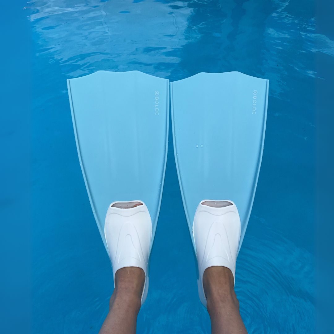 blue dive and snorkel fins