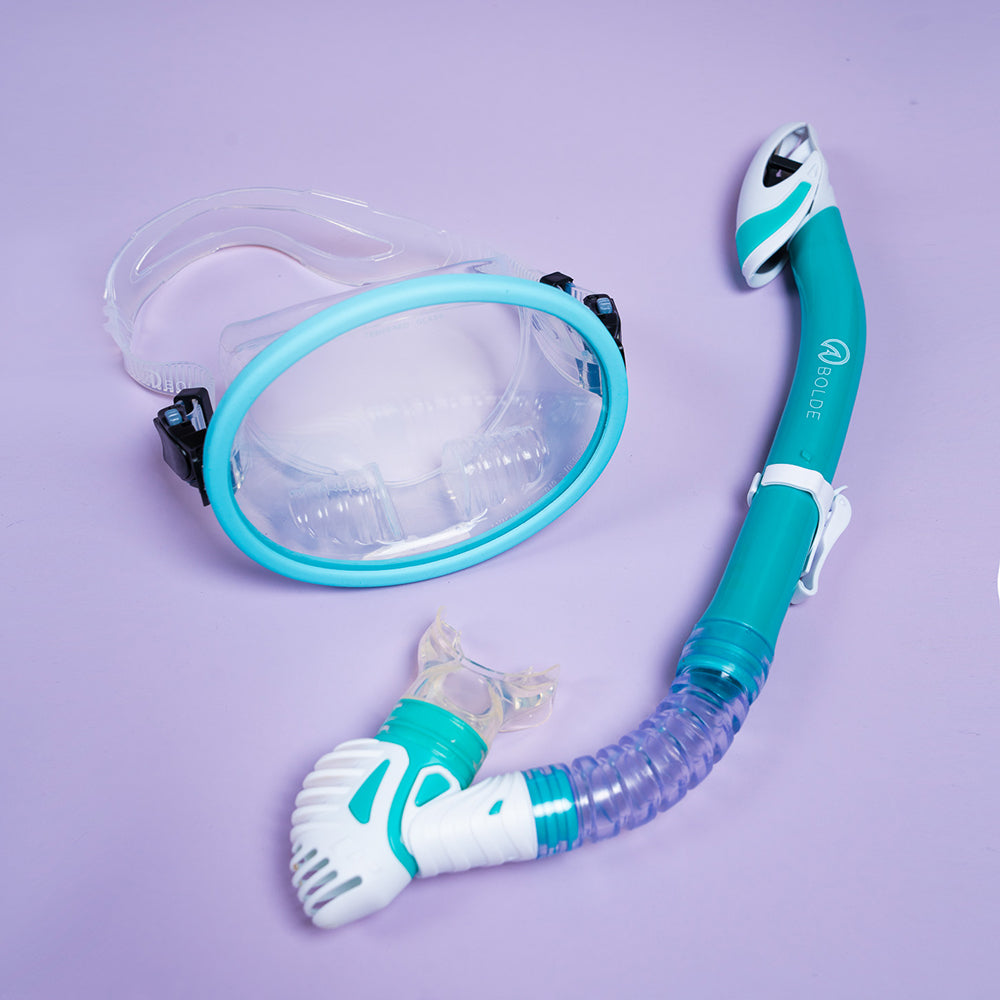oval mask and dry snorkel set