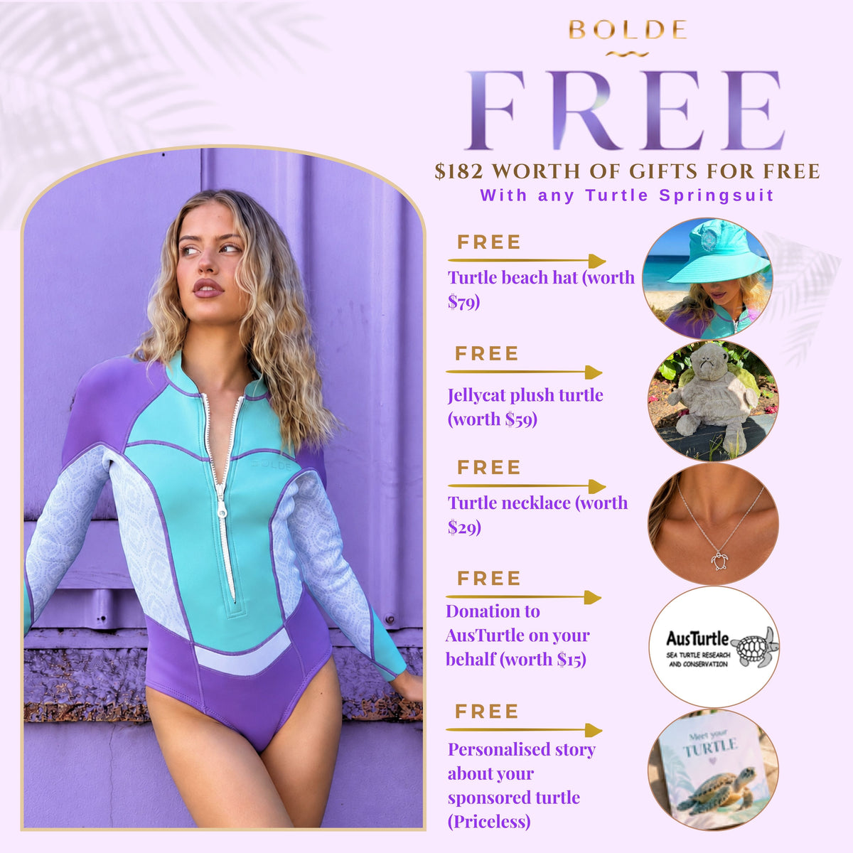 2mm Turtle Springsuit - Purple
